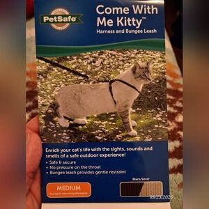 PetSafe Black and Silver Cat Harness with Leash